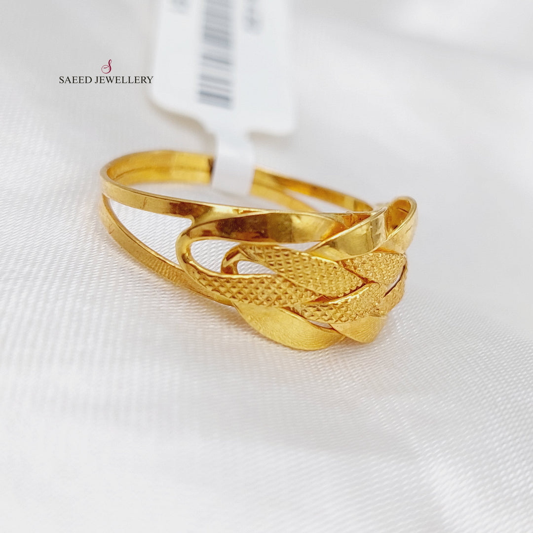 21K AnkleticTaft Ring Made of 21K Yellow Gold by Saeed Jewelry-21151