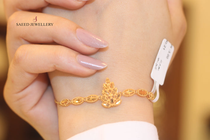 21K Gold Bahraini Bracelet by Saeed Jewelry - Image 4