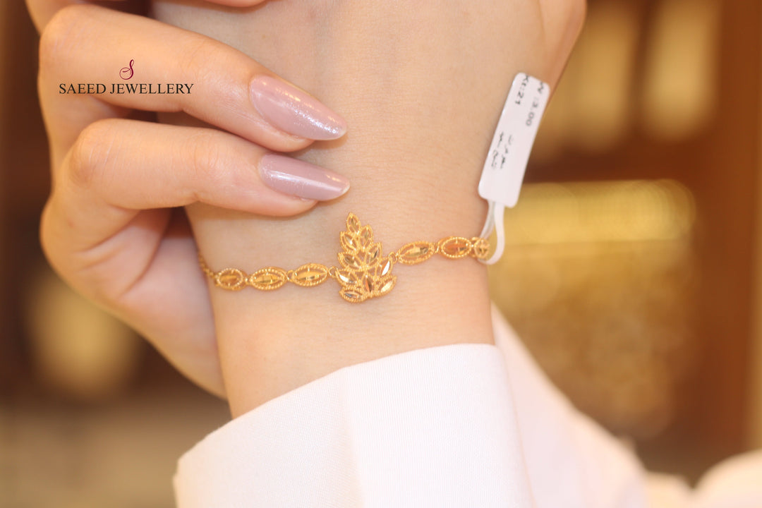 21K Gold Bahraini Bracelet by Saeed Jewelry - Image 8