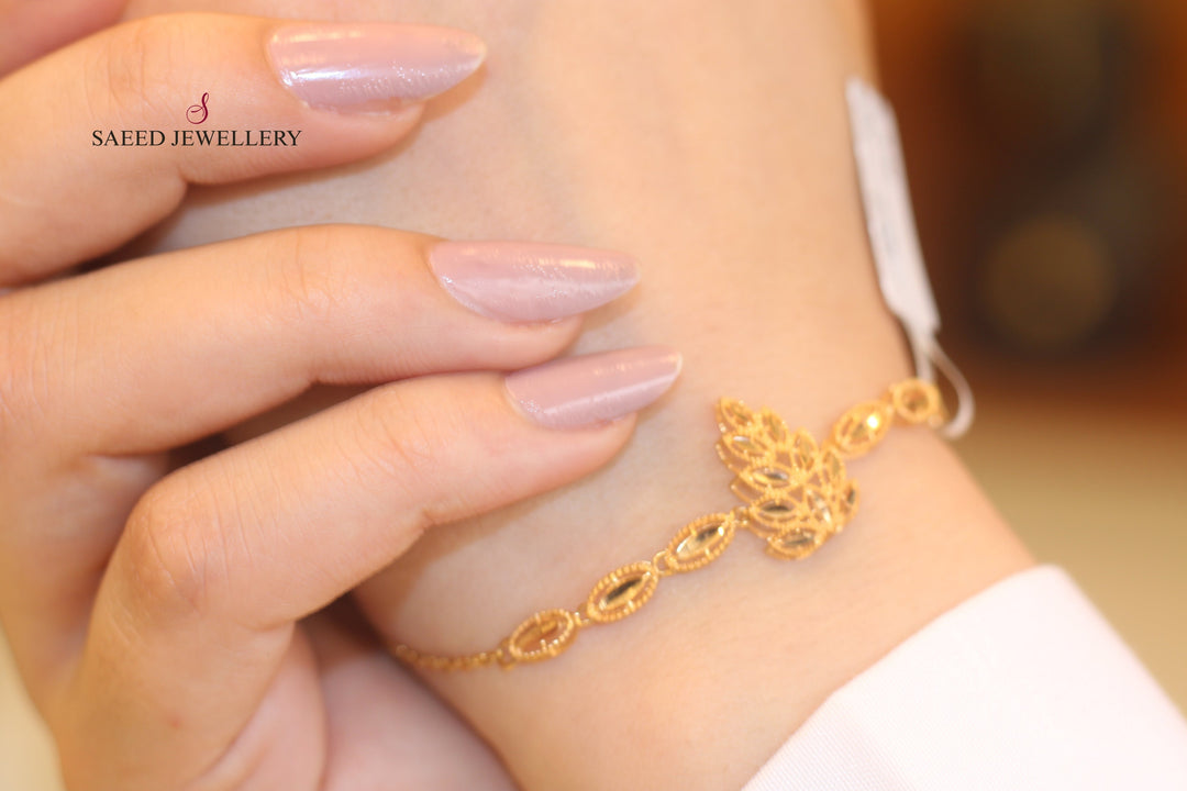 21K Gold Bahraini Bracelet by Saeed Jewelry - Image 1