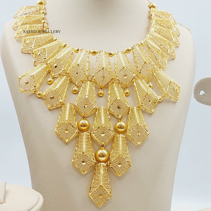 21K Bahraini Set Made of 21K Yellow Gold by Saeed Jewelry-13365
