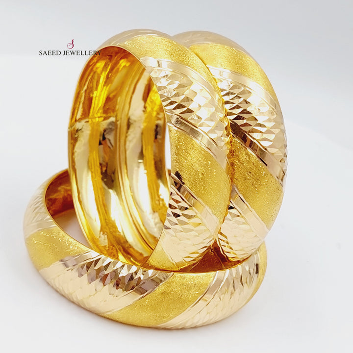 21K Bangle Bracelet Made of 21K Yellow Gold by Saeed Jewelry-27114