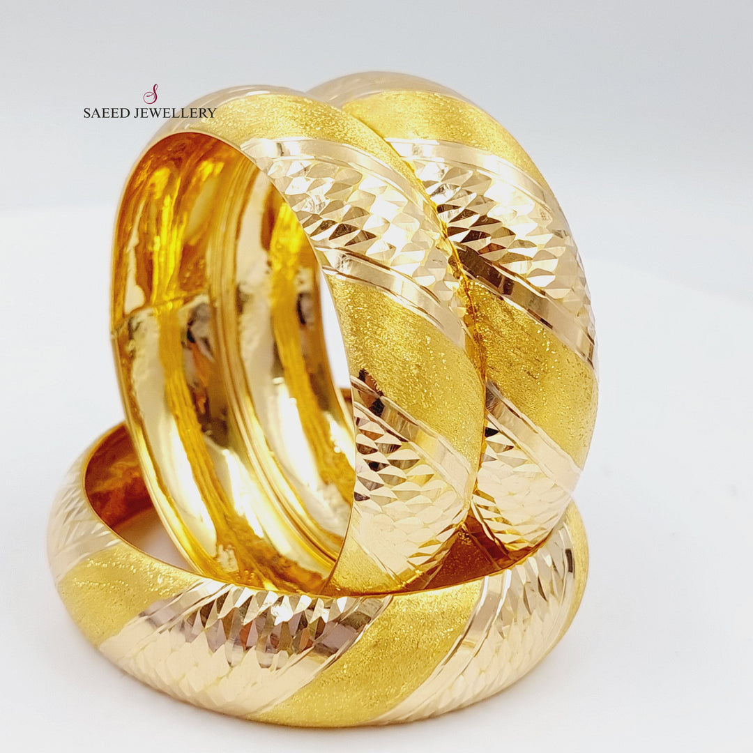 21K Bangle Bracelet Made of 21K Yellow Gold by Saeed Jewelry-27114
