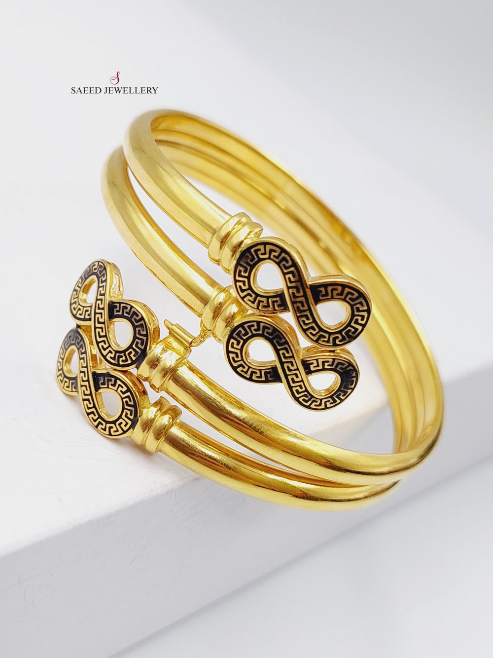 21K Gold Bangle Bracelet by Saeed Jewelry - Image 2