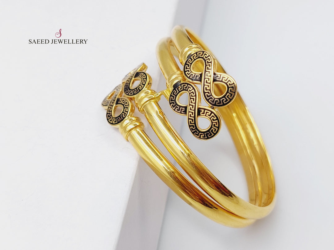 21K Gold Bangle Bracelet by Saeed Jewelry - Image 4