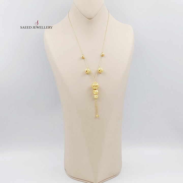 21K Bead Necklace Made of 21K Yellow Gold by Saeed Jewelry-23772