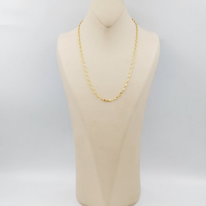 21K Blade Chain Made of 21K Yellow Gold by Saeed Jewelry-25211
