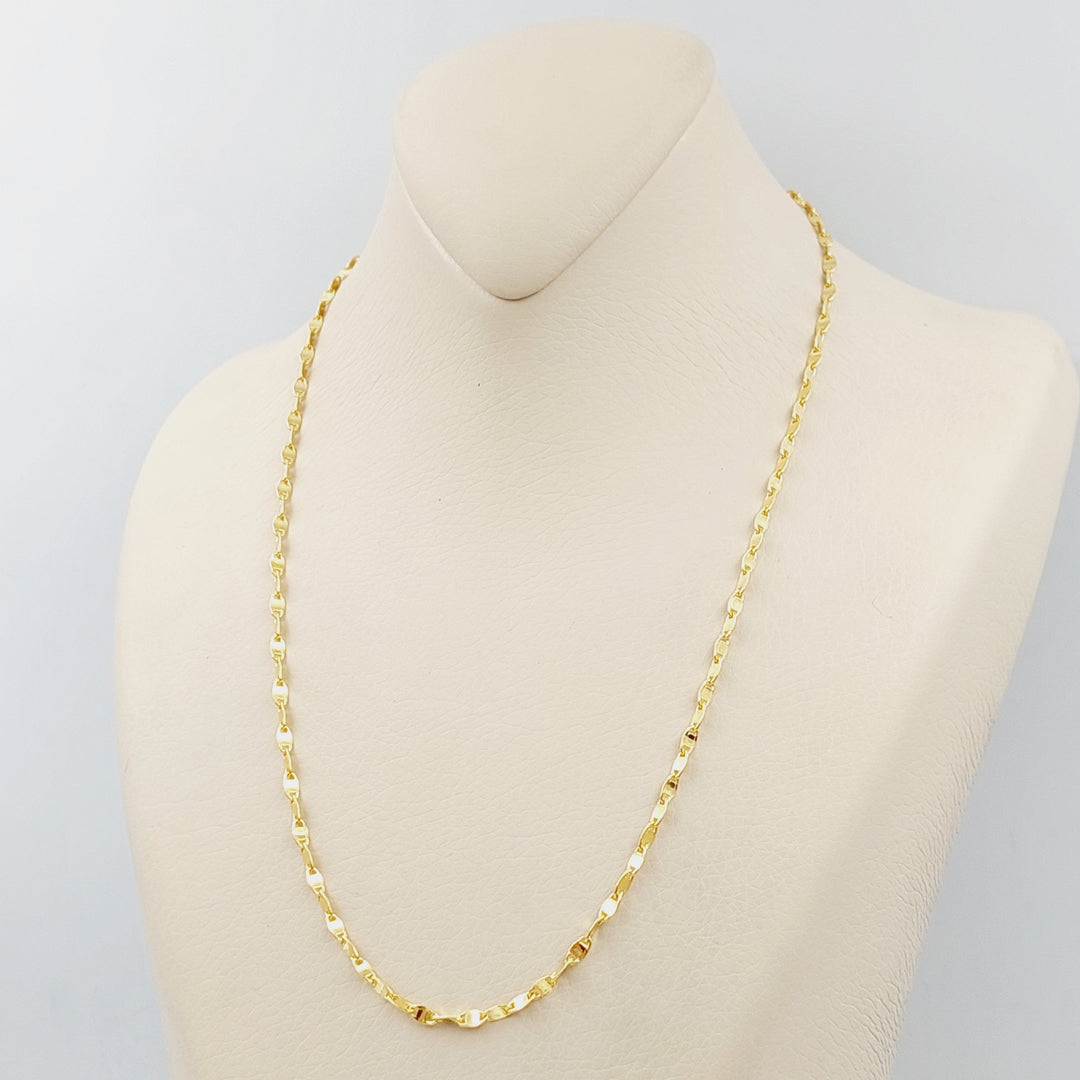 21K Blade Chain Made of 21K Yellow Gold by Saeed Jewelry-25215