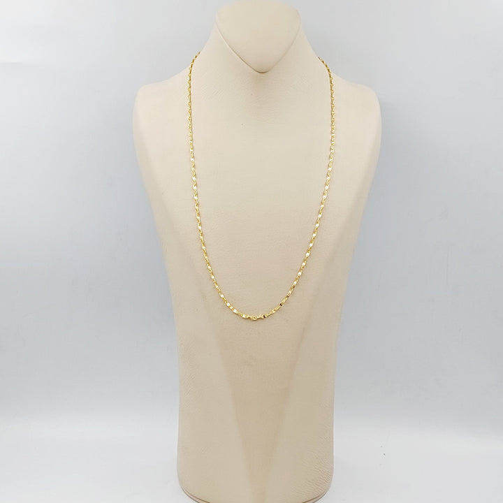 21K Blade Chain Made of 21K Yellow Gold by Saeed Jewelry-25225