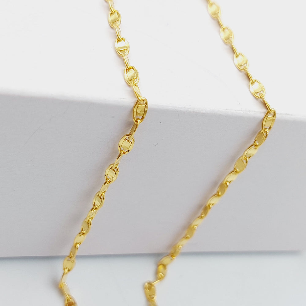 21K Blade Chain Made of 21K Yellow Gold by Saeed Jewelry-25226