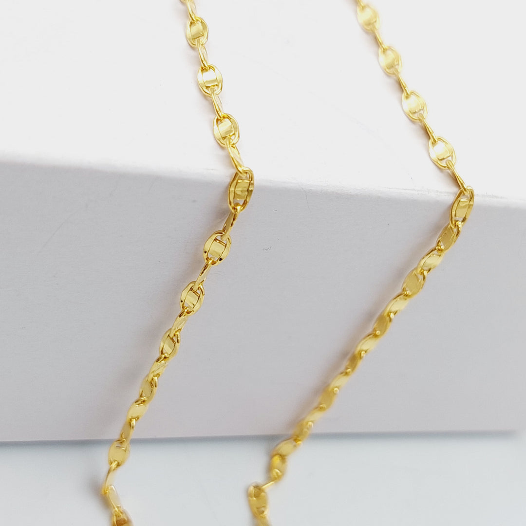 21K Blade Chain Made of 21K Yellow Gold by Saeed Jewelry-25233