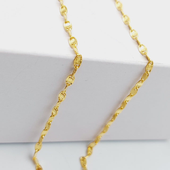 21K Blade Chain Made of 21K Yellow Gold by Saeed Jewelry-25233