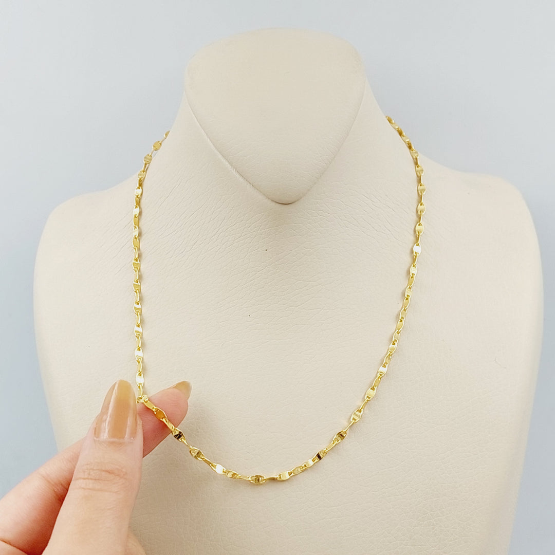 21K Blades Chain Made of 21K Yellow Gold by Saeed Jewelry-25204