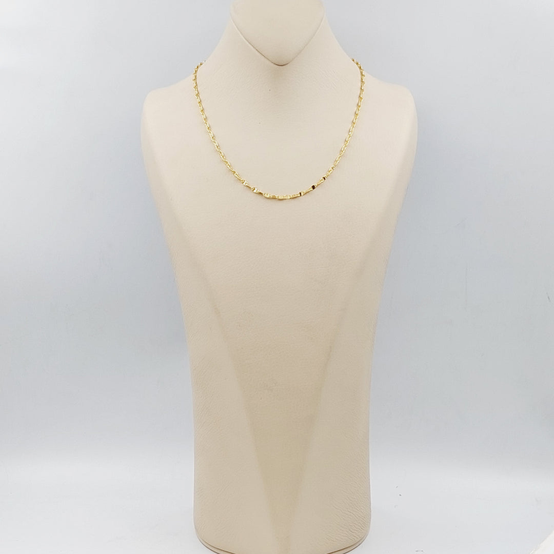 21K Blades Chain Made of 21K Yellow Gold by Saeed Jewelry-25204