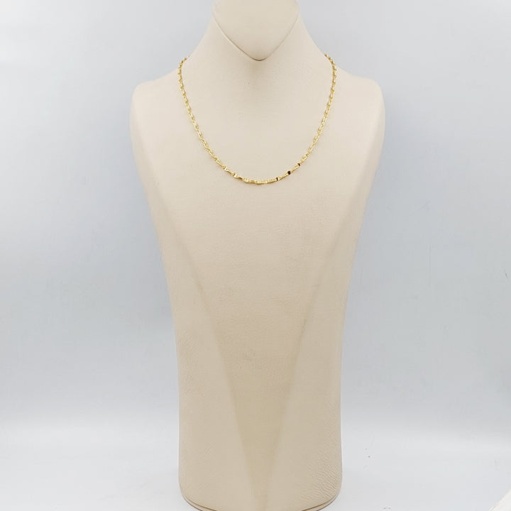 21K Blades Chain Made of 21K Yellow Gold by Saeed Jewelry-25204