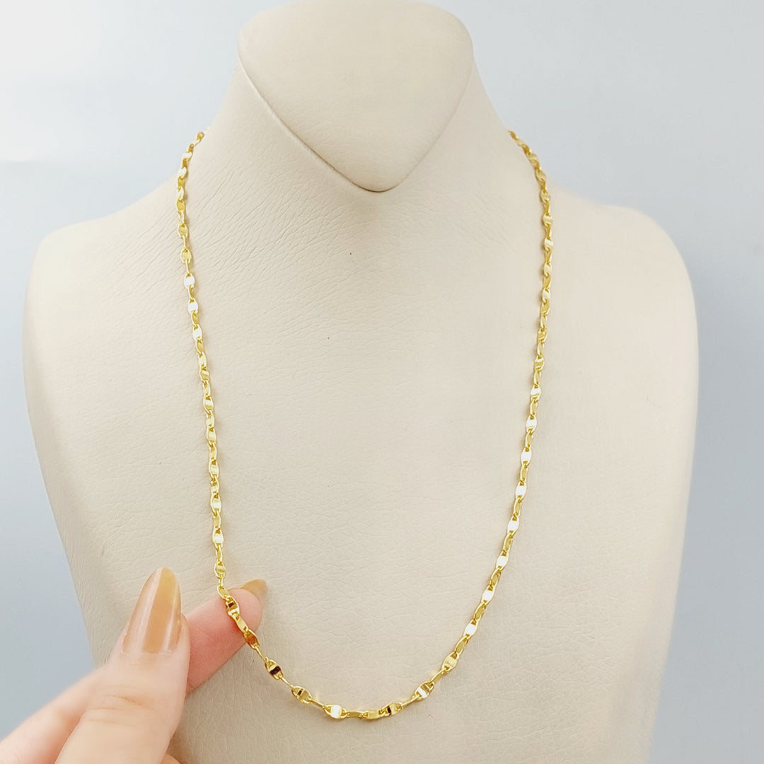 21K Blades Chain Made of 21K Yellow Gold by Saeed Jewelry-25213