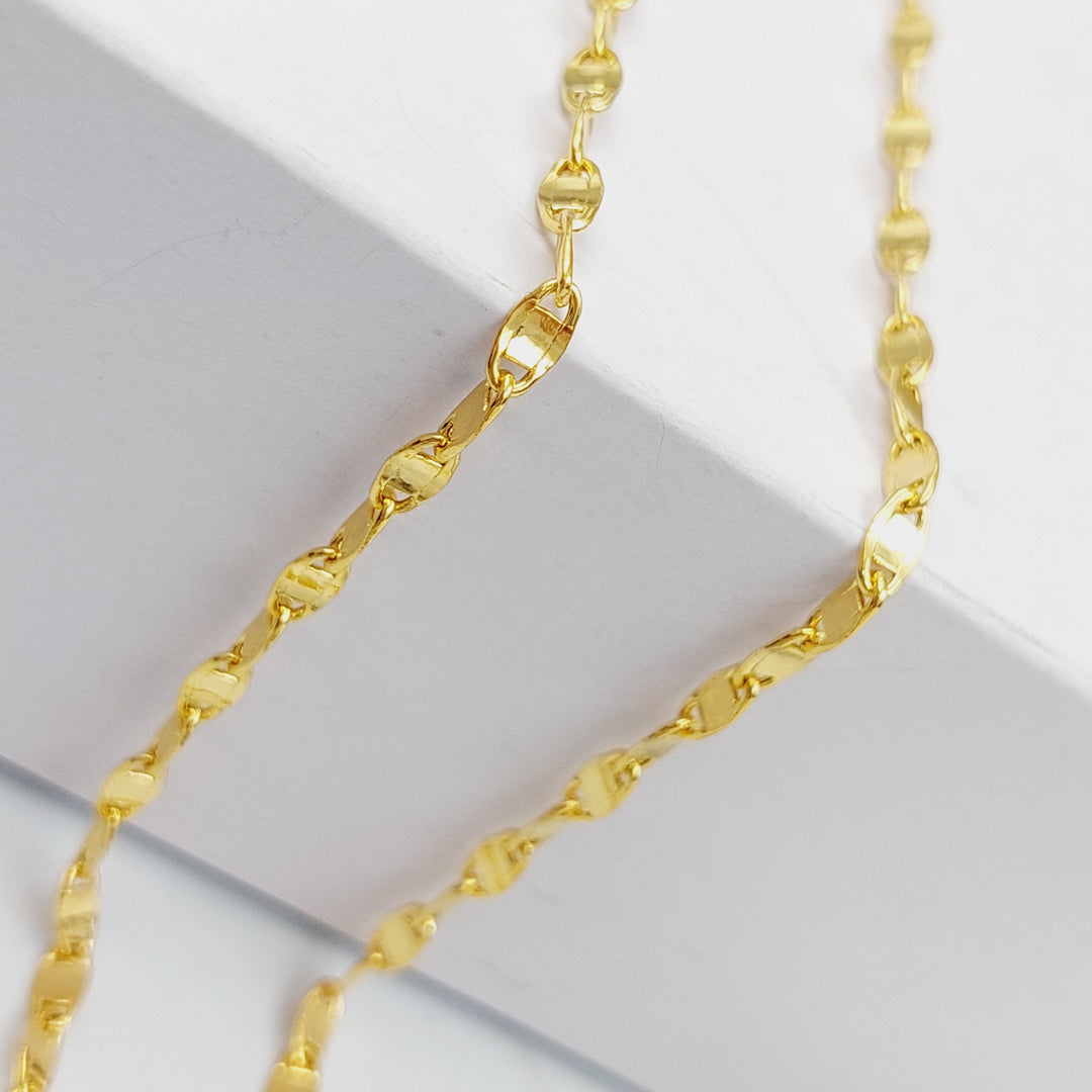 21K Blades Chain Made of 21K Yellow Gold by Saeed Jewelry-25213
