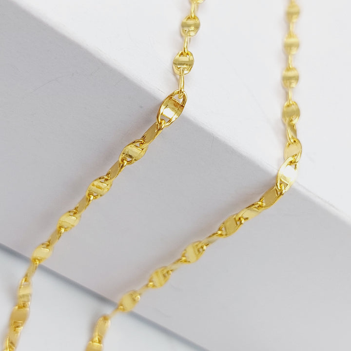 21K Blades Chain Made of 21K Yellow Gold by Saeed Jewelry-25213
