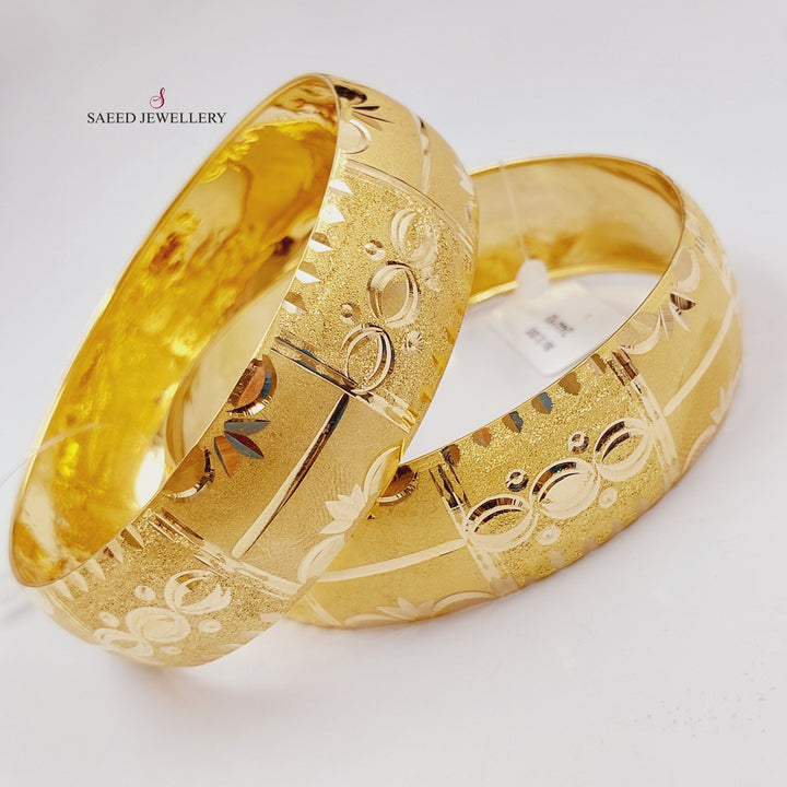 21K Bold Bangle Bracelet Made of 21K Yellow Gold by Saeed Jewelry-24410