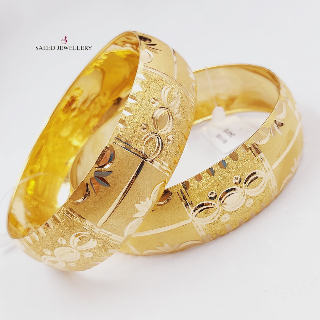 21K Bold Bangle Bracelet Made of 21K Yellow Gold by Saeed Jewelry-24410