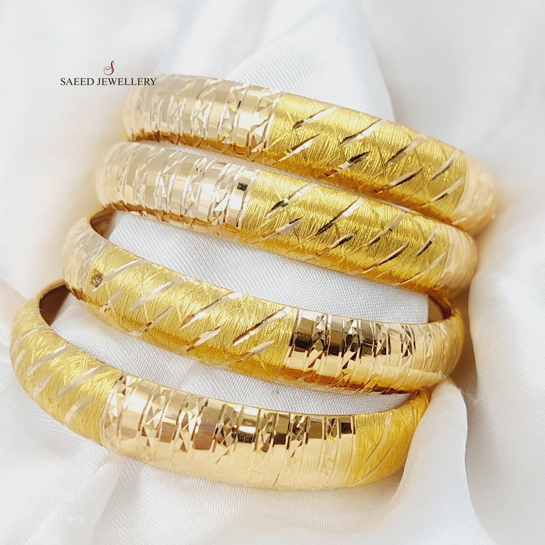 21K Bold Kontor Bangle Made of 21K Yellow Gold by Saeed Jewelry-23974