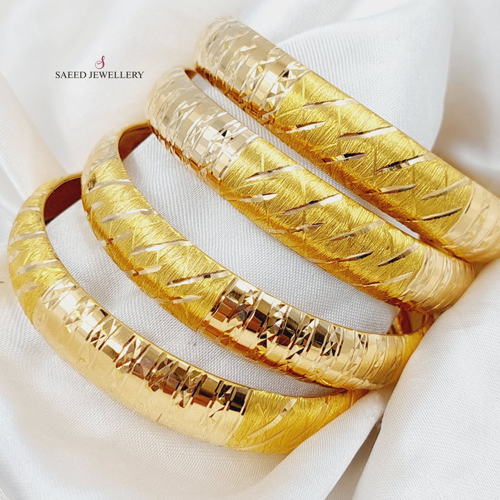 21K Bold Kontor Bangle Made of 21K Yellow Gold by Saeed Jewelry-23974