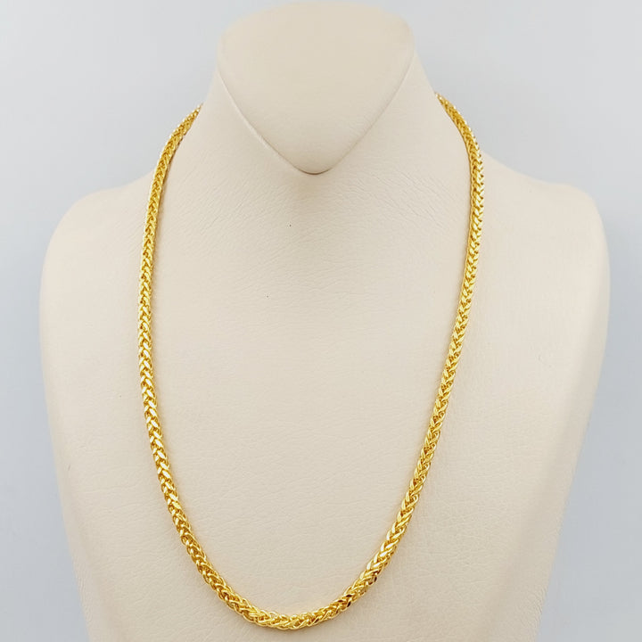 21K Bold Spiga Chain Made of 21K Yellow Gold by Saeed Jewelry-25208