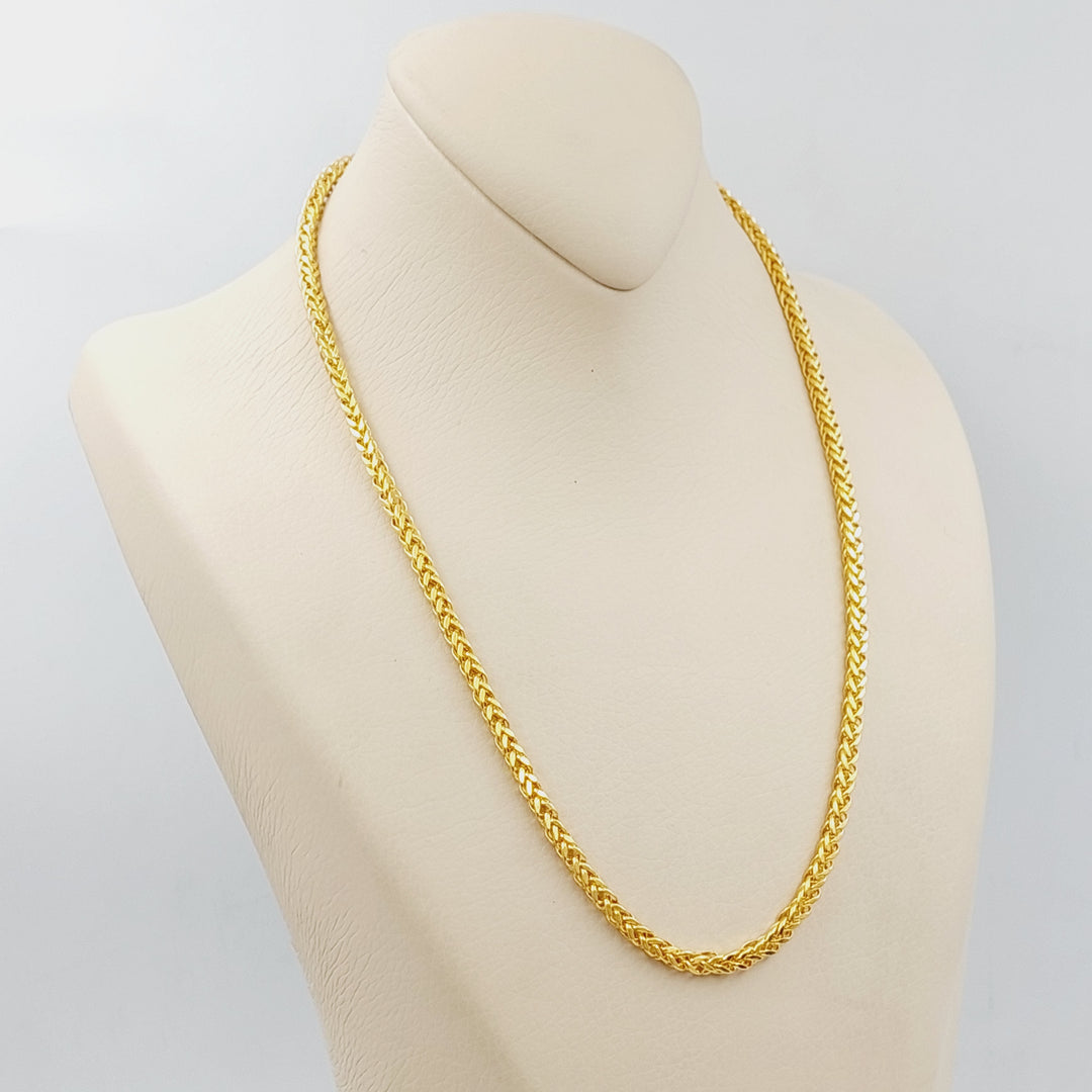 21K Bold Spiga Chain Made of 21K Yellow Gold by Saeed Jewelry-25208