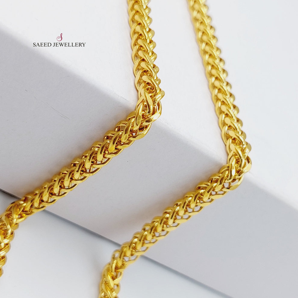 21K Bold Spiga Chain Made of 21K Yellow Gold by Saeed Jewelry-25208