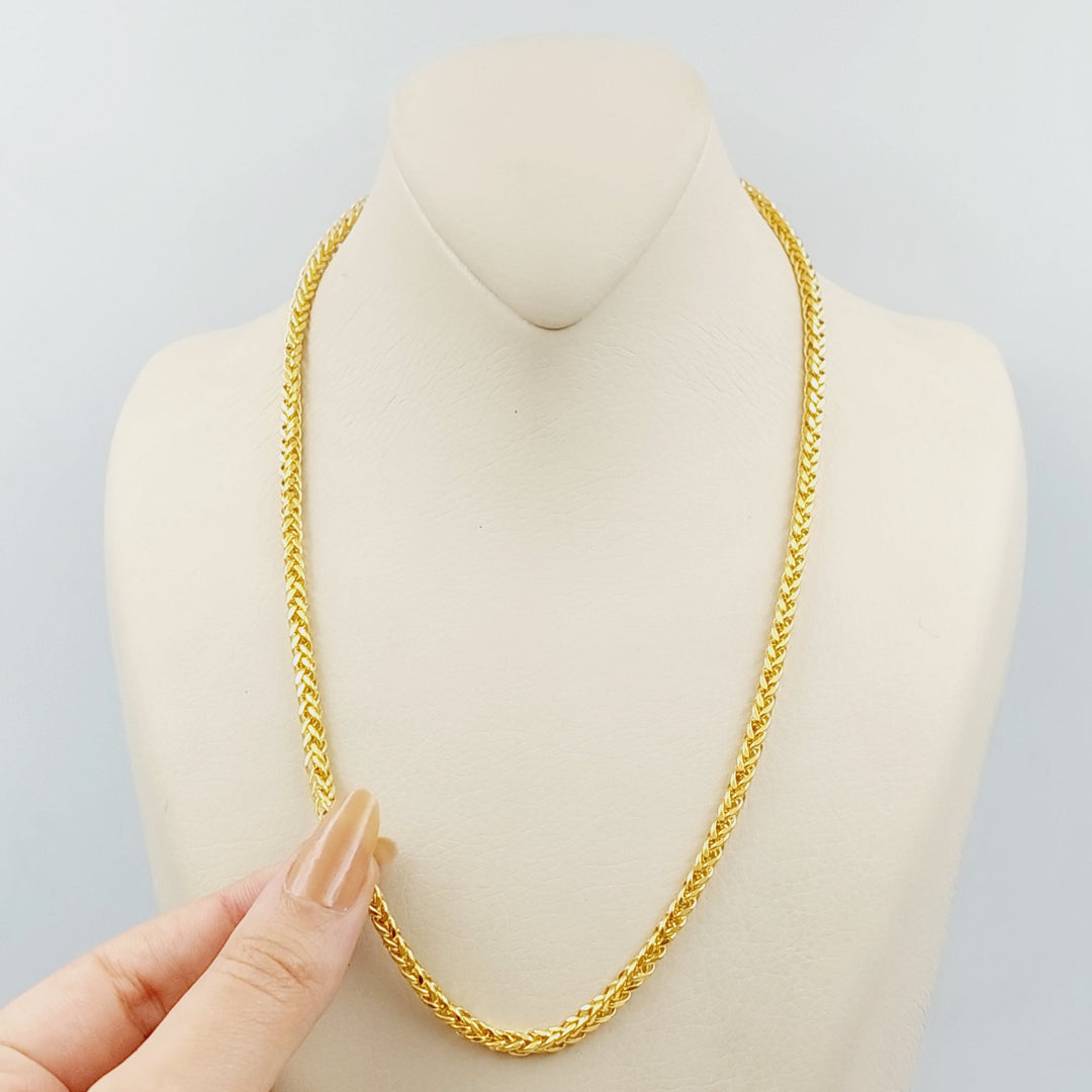 21K Bold Spiga Chain Made of 21K Yellow Gold by Saeed Jewelry-25208