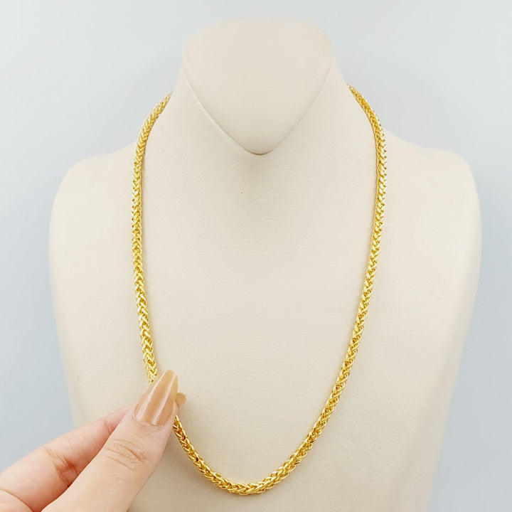 21K Bold Spiga Chain Made of 21K Yellow Gold by Saeed Jewelry-25208