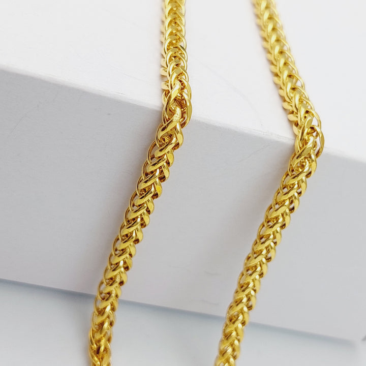 21K Bold Spiga Chain Made of 21K Yellow Gold by Saeed Jewelry-25220