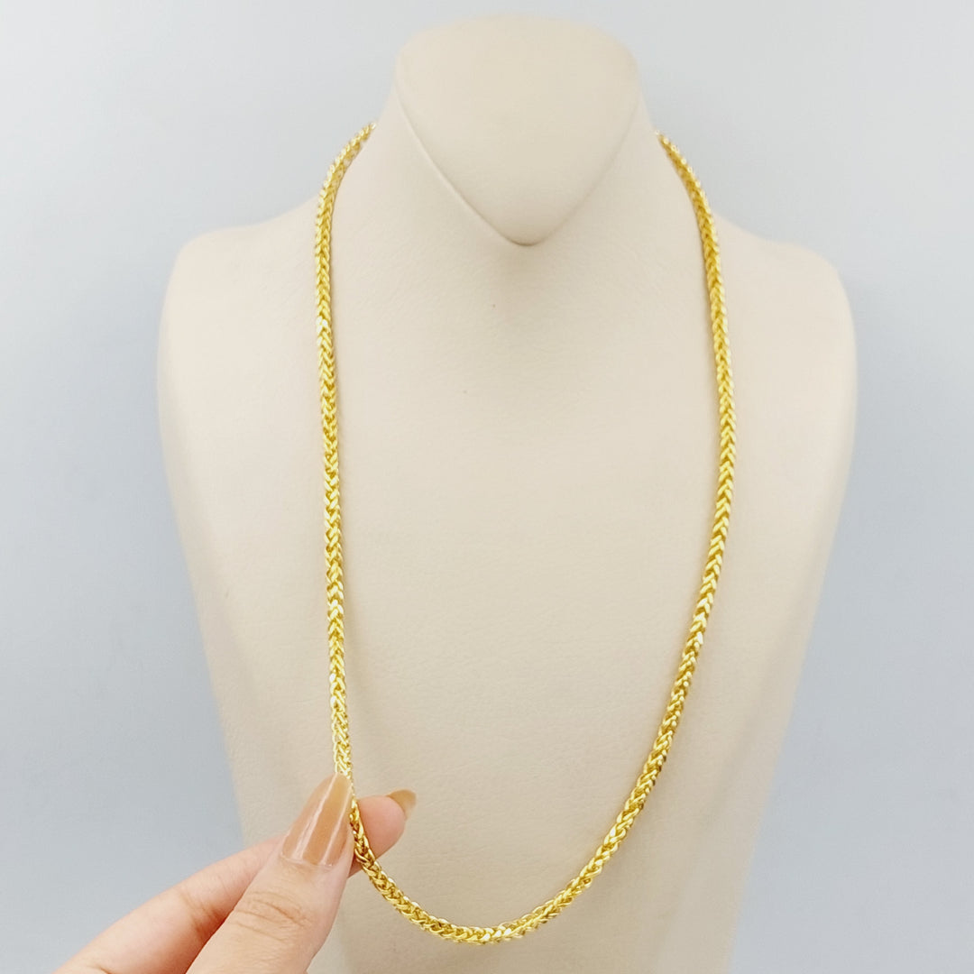 21K Bold Spiga Chain Made of 21K Yellow Gold by Saeed Jewelry-25220