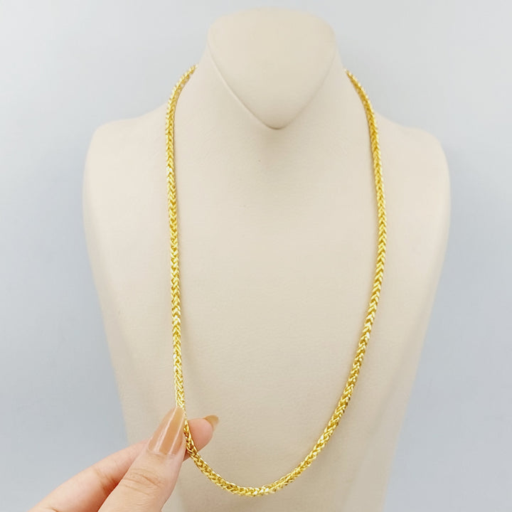 21K Bold Spiga Chain Made of 21K Yellow Gold by Saeed Jewelry-25220