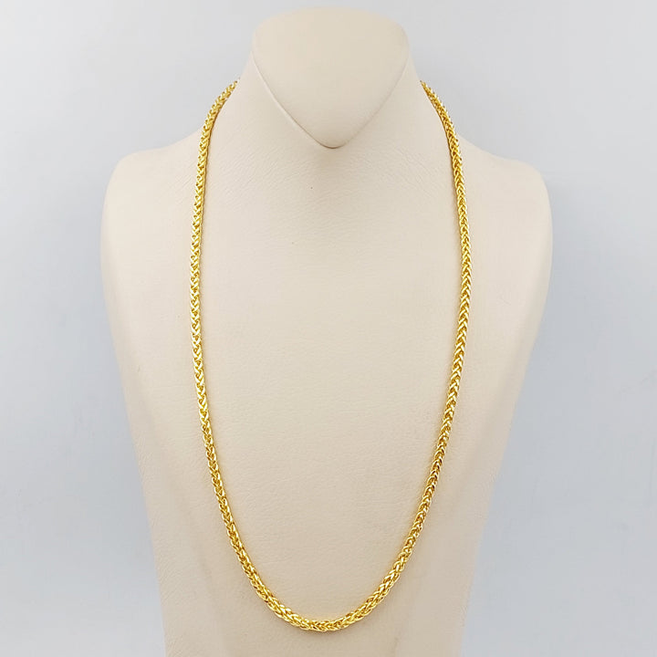 21K Bold Spiga Chain Made of 21K Yellow Gold by Saeed Jewelry-25220