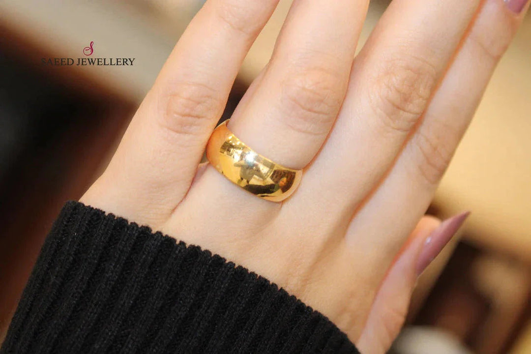 21K Bold Wedding Ring Made of 21K Yellow Gold by Saeed Jewelry-26137