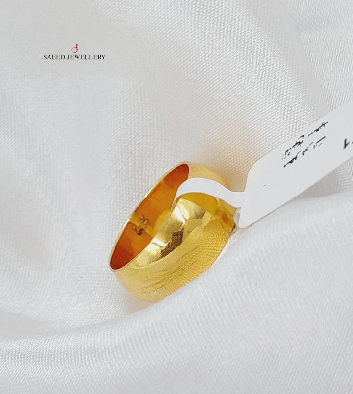 21K Bold Wedding Ring Made of 21K Yellow Gold by Saeed Jewelry-26137