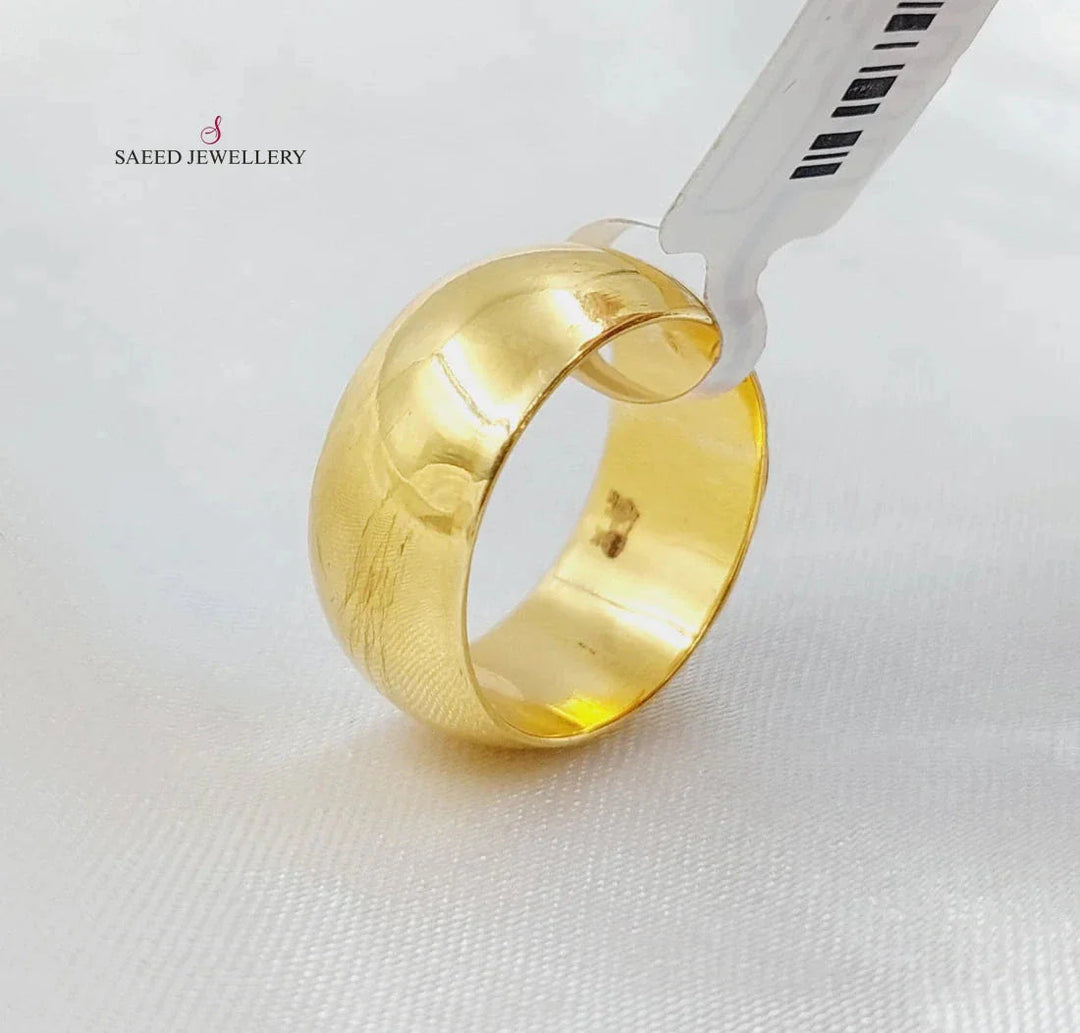 21K Bold Wedding Ring Made of 21K Yellow Gold by Saeed Jewelry-26137