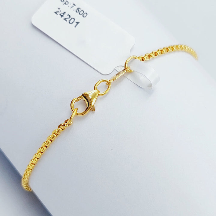 21K Box Bracelet Made of 21K Yellow Gold by Saeed Jewelry-25268