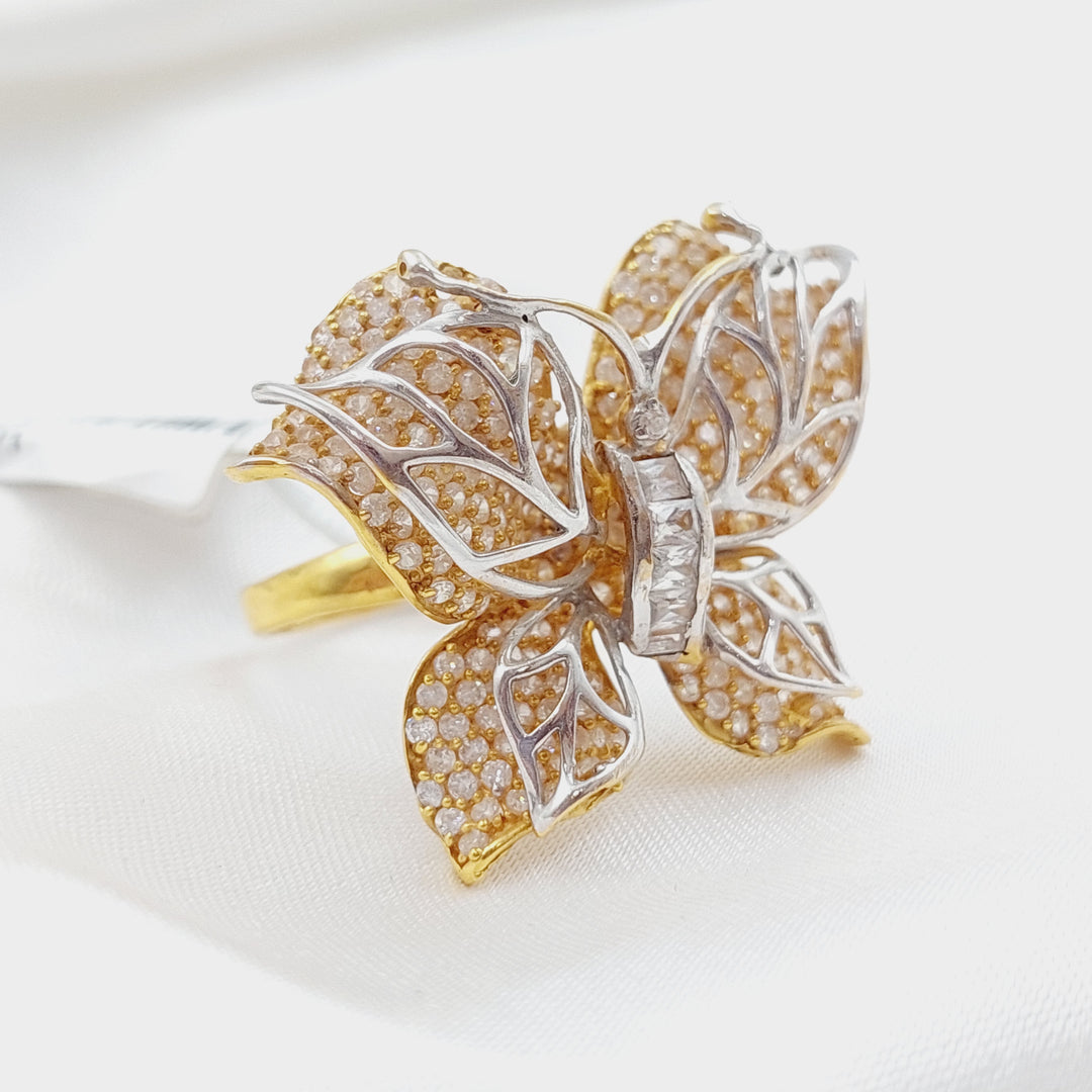 21K Butterfly Ring Made of 21K Yellow Gold by Saeed Jewelry-10401