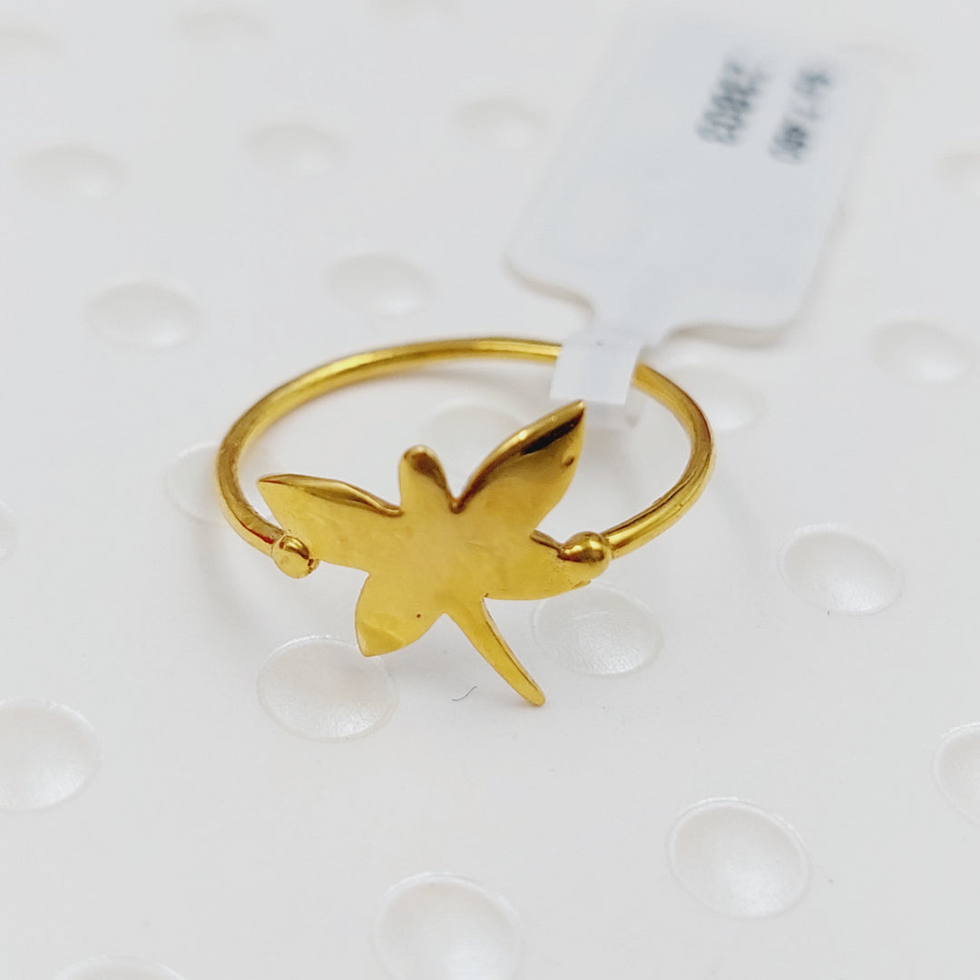 21K Butterfly Ring Made of 21K Yellow Gold by Saeed Jewelry-23803