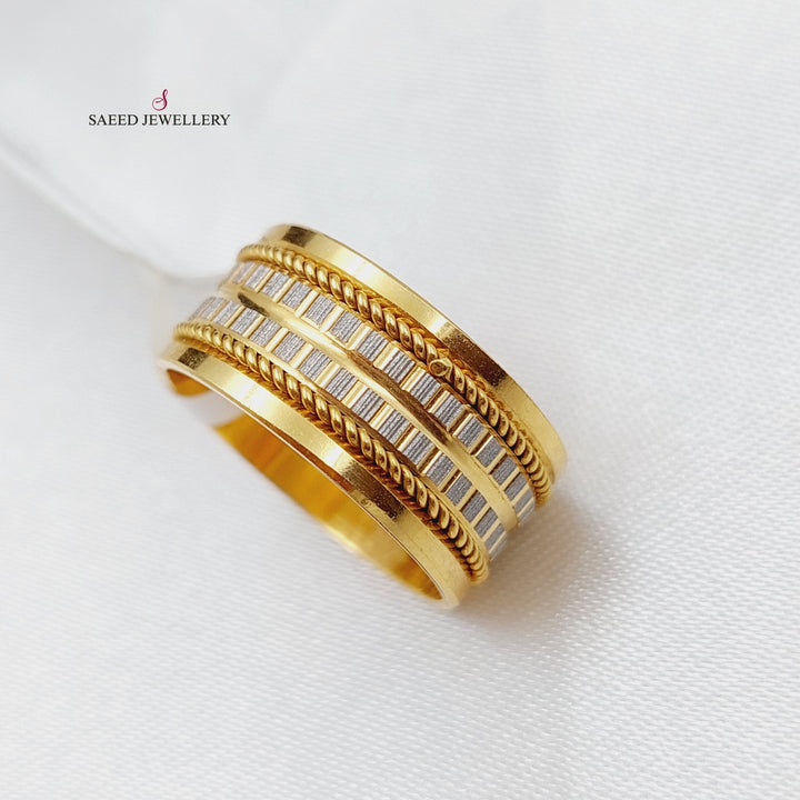 21K CNC Wedding Ring Made of 21K Yellow Gold by Saeed Jewelry-22768