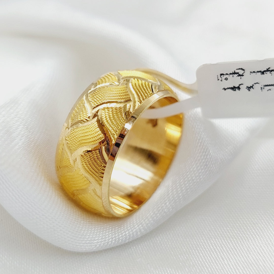 21K CNC Wedding Ring Made of 21K Yellow Gold by Saeed Jewelry-26374