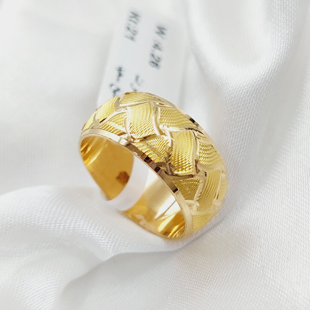 21K CNC Wedding Ring Made of 21K Yellow Gold by Saeed Jewelry-26374