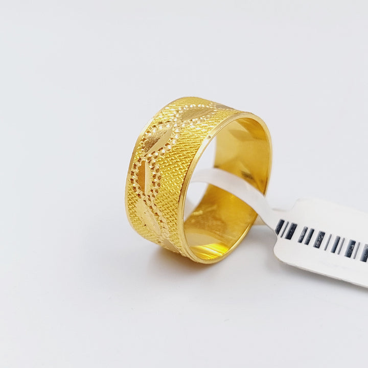 21K Gold CNC Wedding Ring by Saeed Jewelry - Image 10