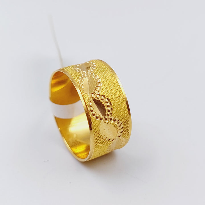 21K Gold CNC Wedding Ring by Saeed Jewelry - Image 7