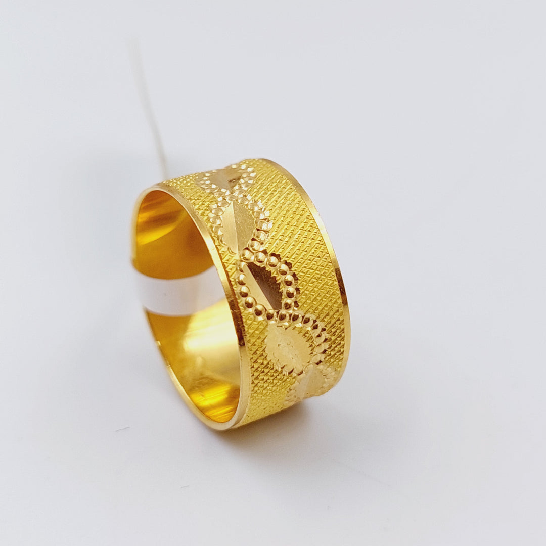 21K Gold CNC Wedding Ring by Saeed Jewelry - Image 5