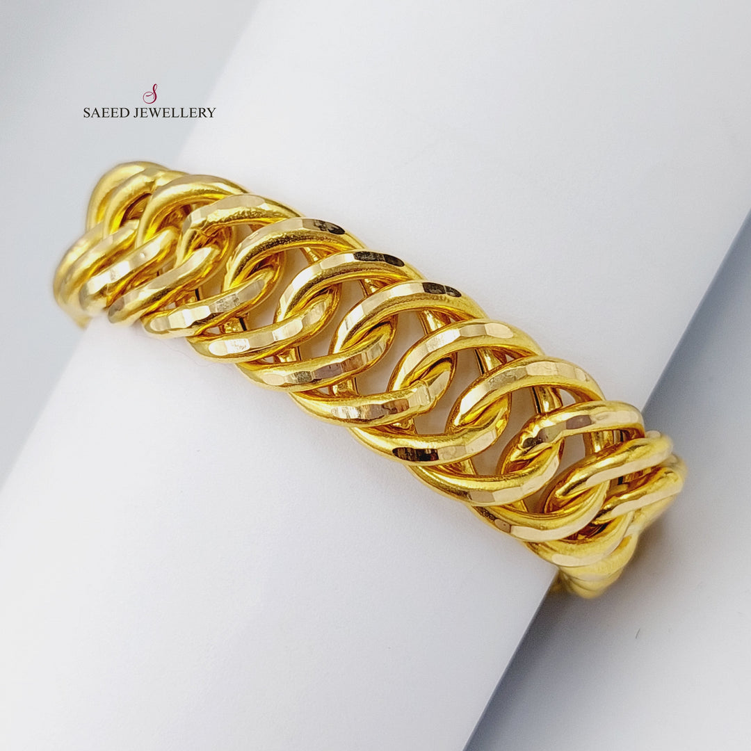 21K Chain Bracelet Made of 21K Yellow Gold by Saeed Jewelry-25735