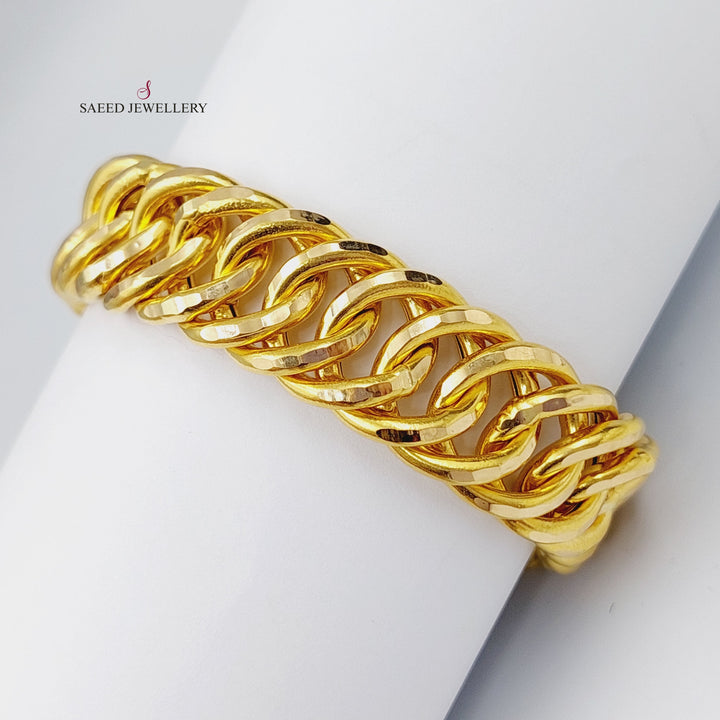 21K Chain Bracelet Made of 21K Yellow Gold by Saeed Jewelry-25735