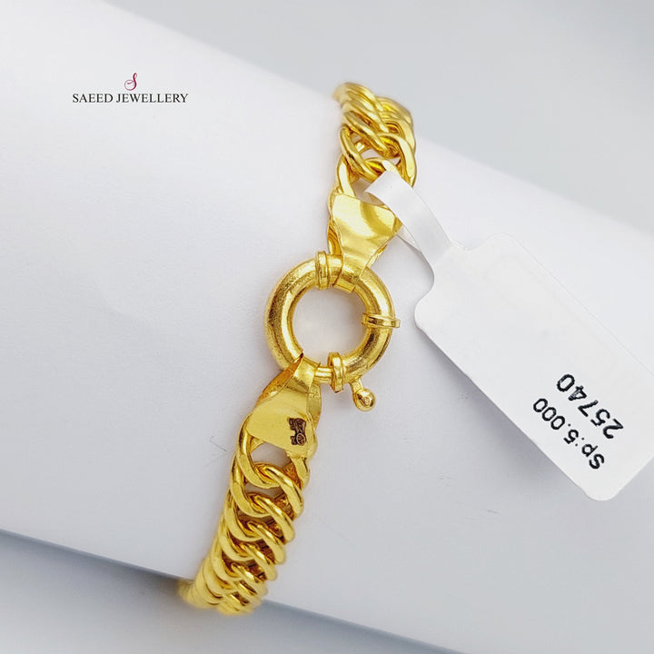 21K Chain Bracelet Made of 21K Yellow Gold by Saeed Jewelry-25740